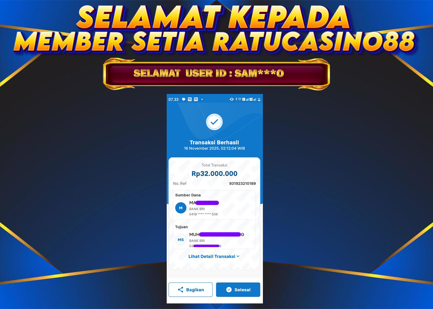 WITHDRAWAL MEMBER 123